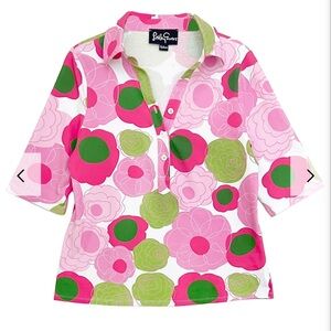 Lesley Evers KIMMY top Flower Charm Pink XL